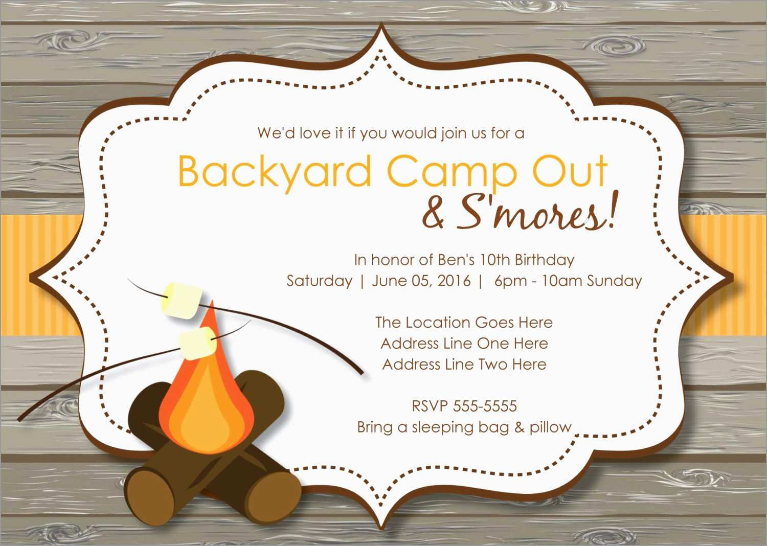Best Of Campfire Invitation Template Free Best Of Template pertaining to sizing 1500 X 1068