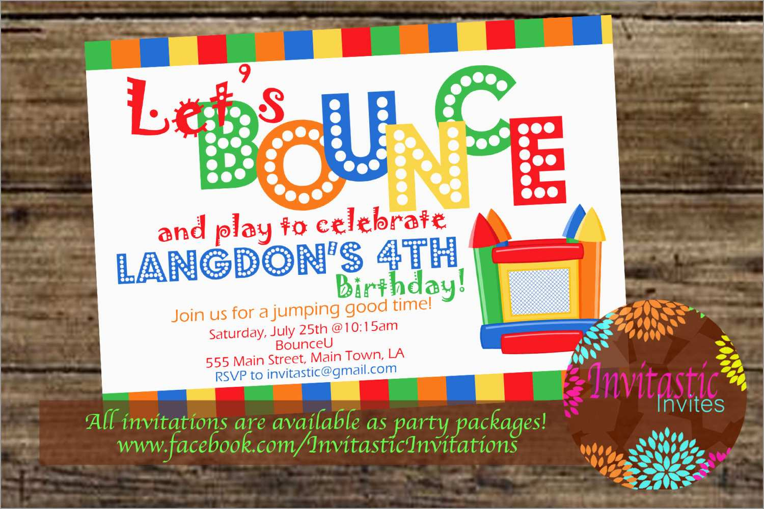 Best Of Free Bounce Party Invitation Template Best Of Template inside size 1500 X 1000