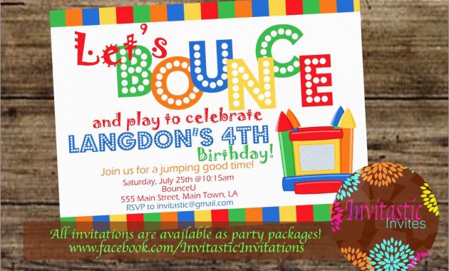 Best Of Free Bounce Party Invitation Template Best Of Template intended for proportions 1500 X 1000