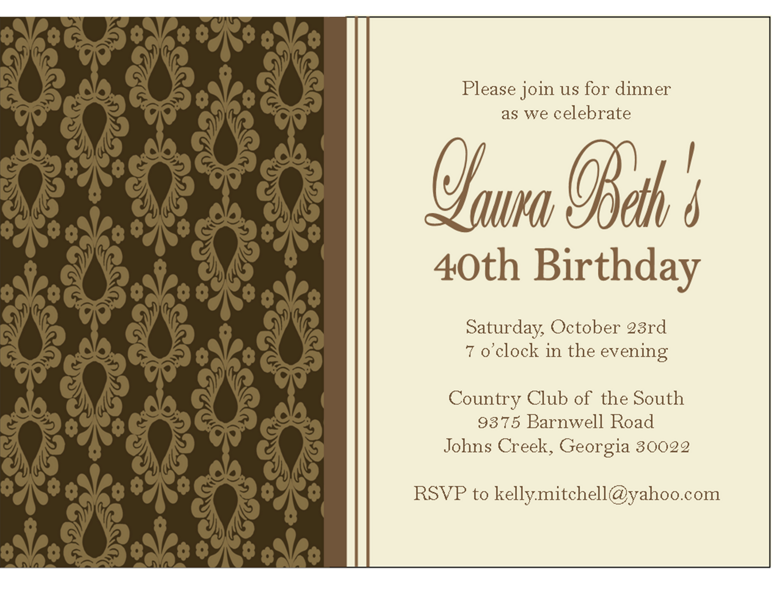 Birthday Dinner Party Invitations Free Printable Birthday regarding measurements 1600 X 1236