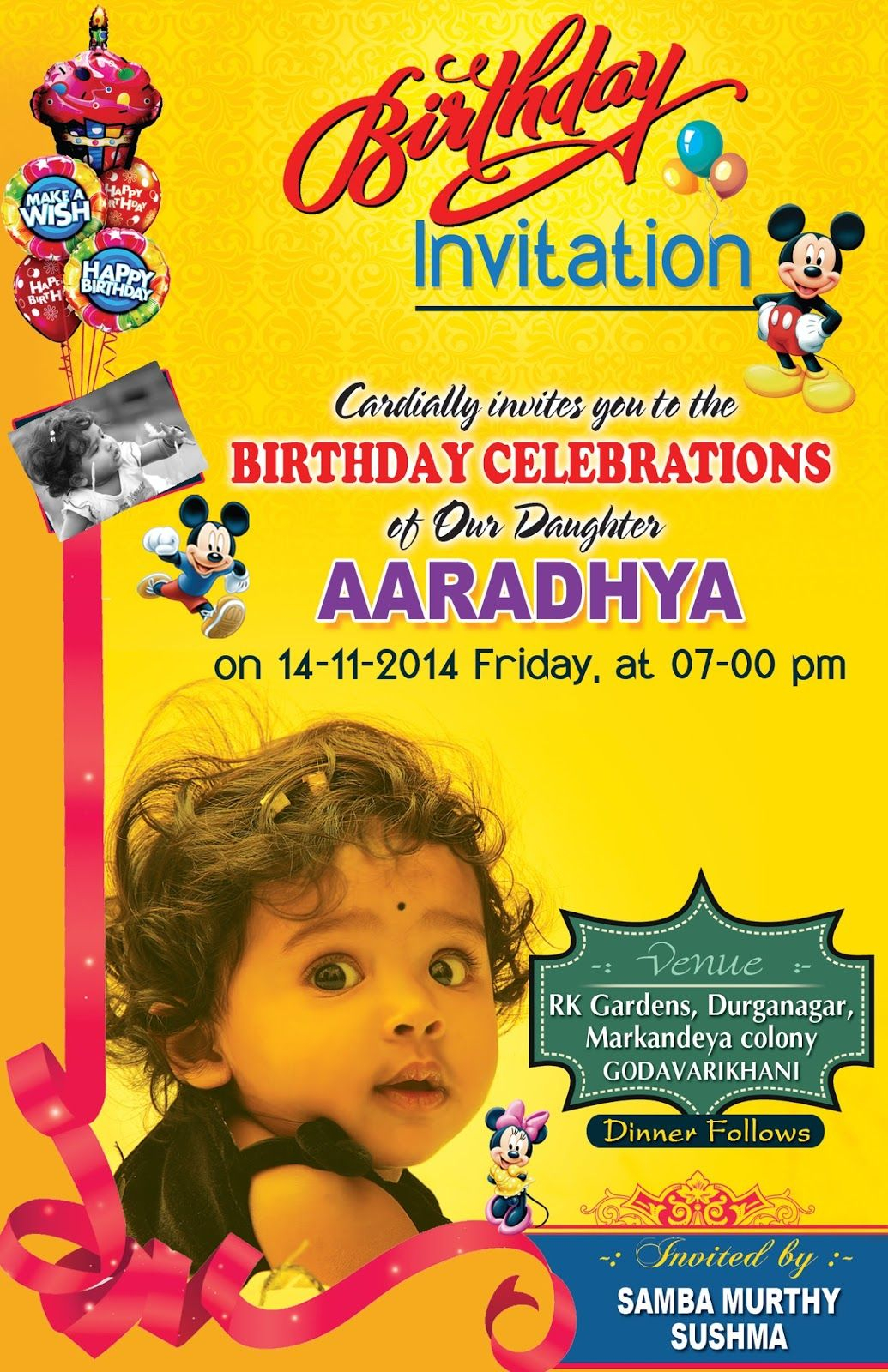 Birthday Invitation Card Psd Template Free Birthday Designs In with regard to proportions 1035 X 1600