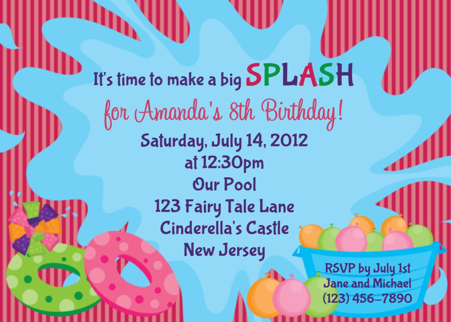 Birthday Party Invitation Maker Bridal Shower In 2019 Pool Party regarding dimensions 1500 X 1071