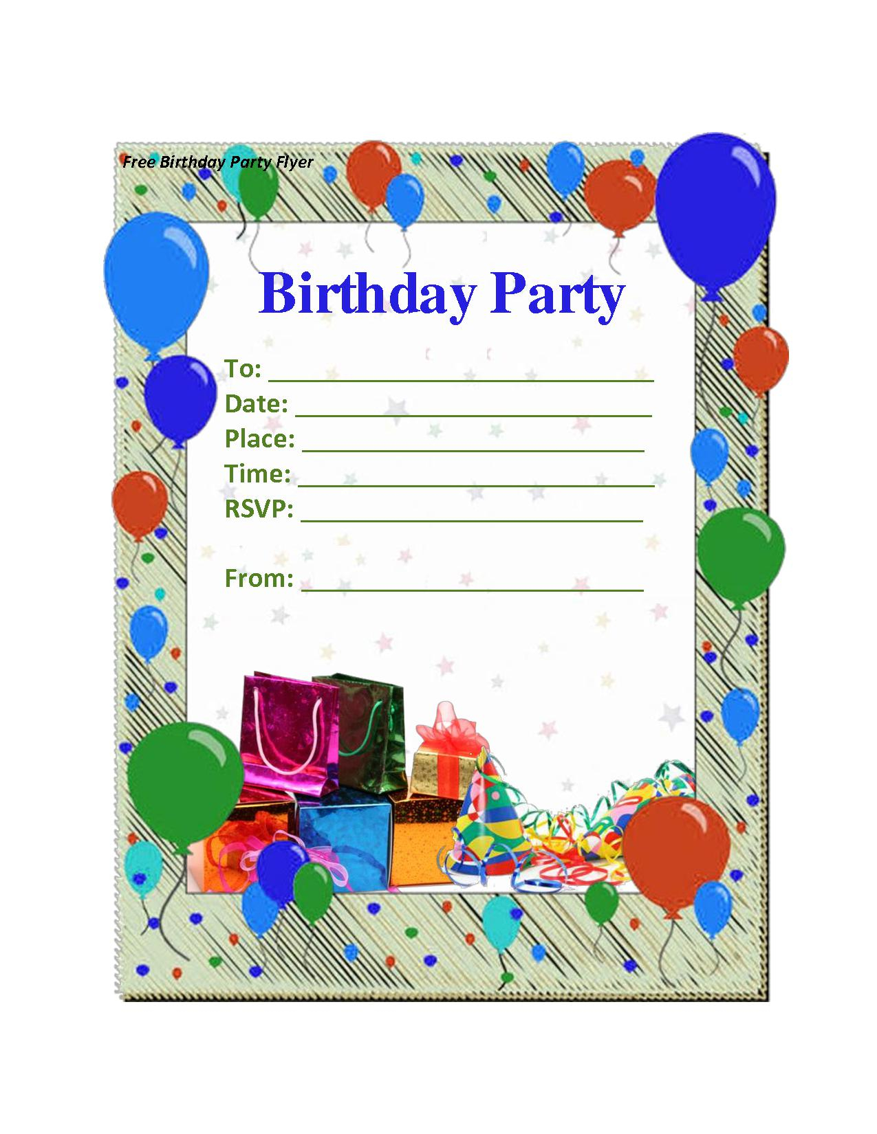 Birthday Party Invitation Maker Free Birthday Invitation Examples with regard to dimensions 1275 X 1650