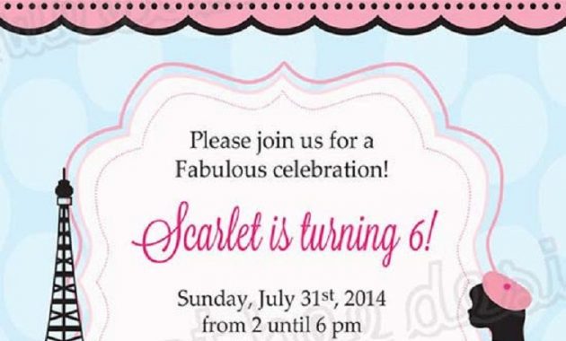 Birthday Party Invitation Template In French Party Invitation Card within size 756 X 1112