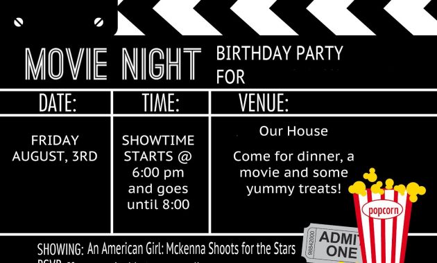 Birthday Party Invitation Templates Movie Theme Kallis 13th for size 1600 X 1143