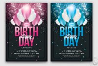 Birthday Party Invitations Flyer Template Anniversary Psd Photoshop regarding sizing 1160 X 772