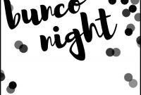 Black And White Bunco Night Free Invitation Template Crafty Things inside size 750 X 1050