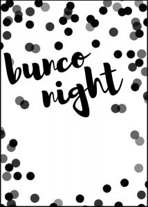 Black And White Bunco Night Free Invitation Template Crafty Things inside size 750 X 1050