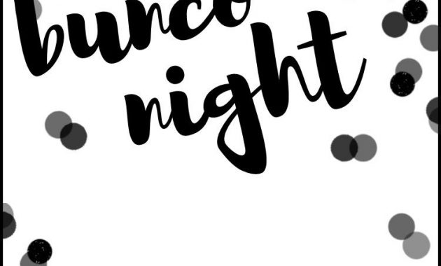 Black And White Bunco Night Free Invitation Template Crafty Things inside size 750 X 1050