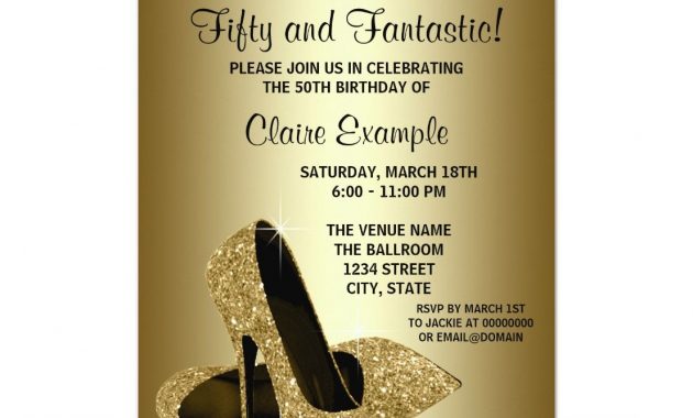 Black Gold High Heels Womans Birthday Party Invitation Zazzle for proportions 1106 X 1106