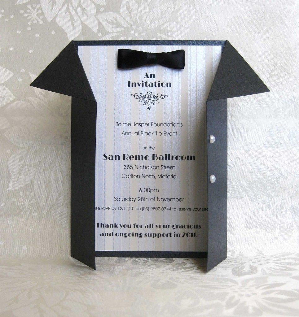 Black Tie Invitation Templates Cloudinvitation Black Tie Dinner for sizing 965 X 1024