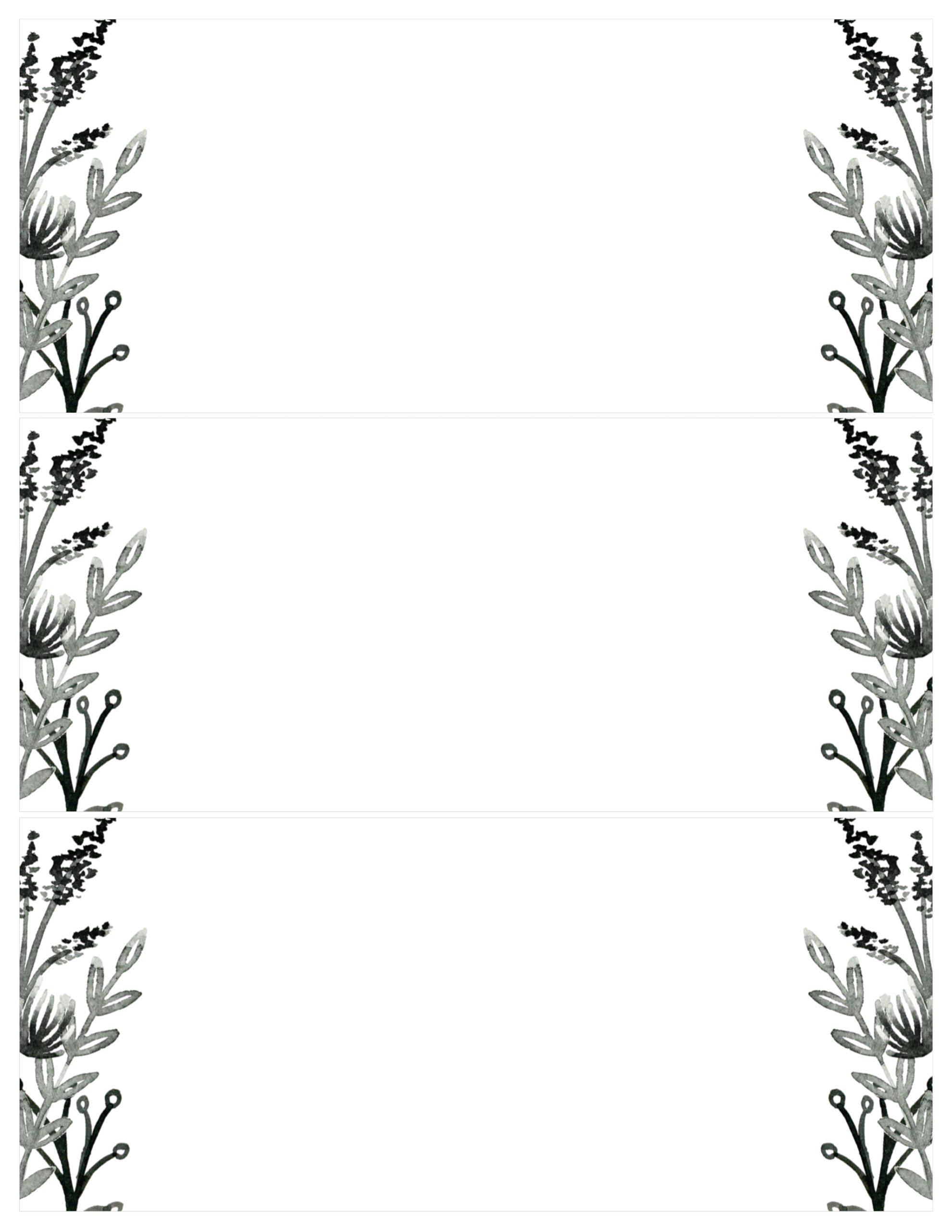 Black White Flowers Invitations Templates Free Printable Paper intended for size 1980 X 2562