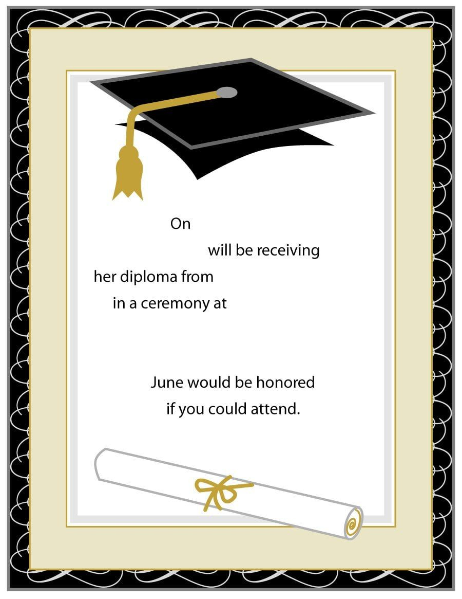 Blank Graduation Invitations Party Boards Graduation Invitation in measurements 900 X 1165