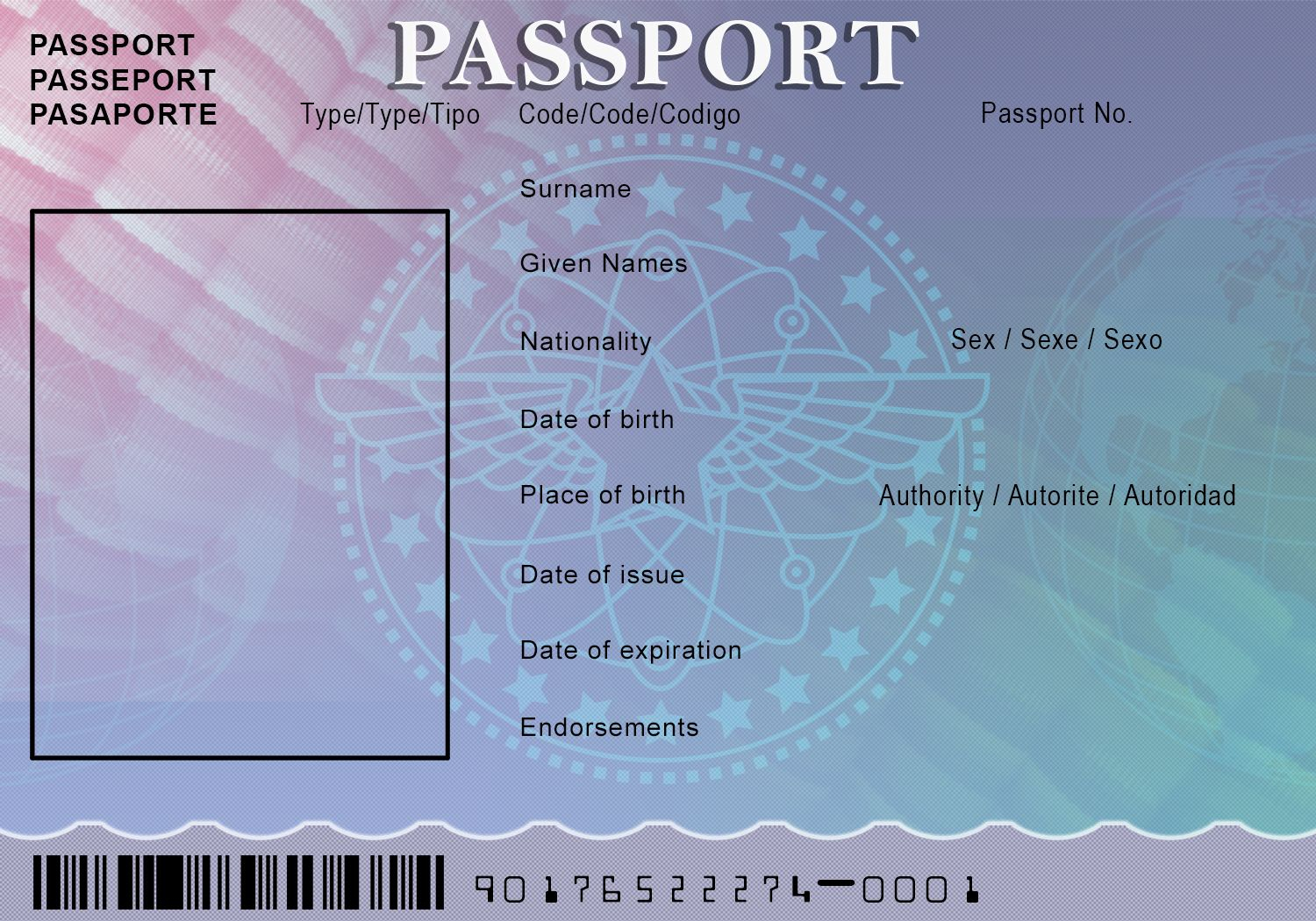 Blank Passport Template Google Search Passport Template Passp inside sizing 1500 X 1050