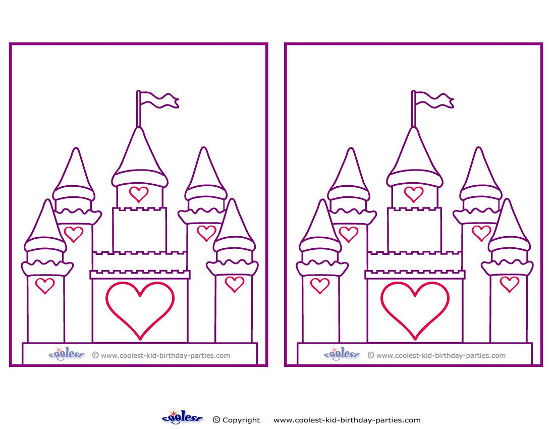 Blank Printable Castle Invitations Coolest Free Printables Party with sizing 1100 X 850