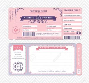 Boarding Pass Ticket Wedding Invitation Template Royalty Free in sizing 1300 X 1206