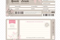 Boarding Pass Wedding Invitation Template Vector Image throughout sizing 1000 X 1008