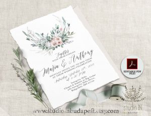 Boho Wedding Invitation Template Bohemian Invitation Etsy within sizing 2387 X 1833