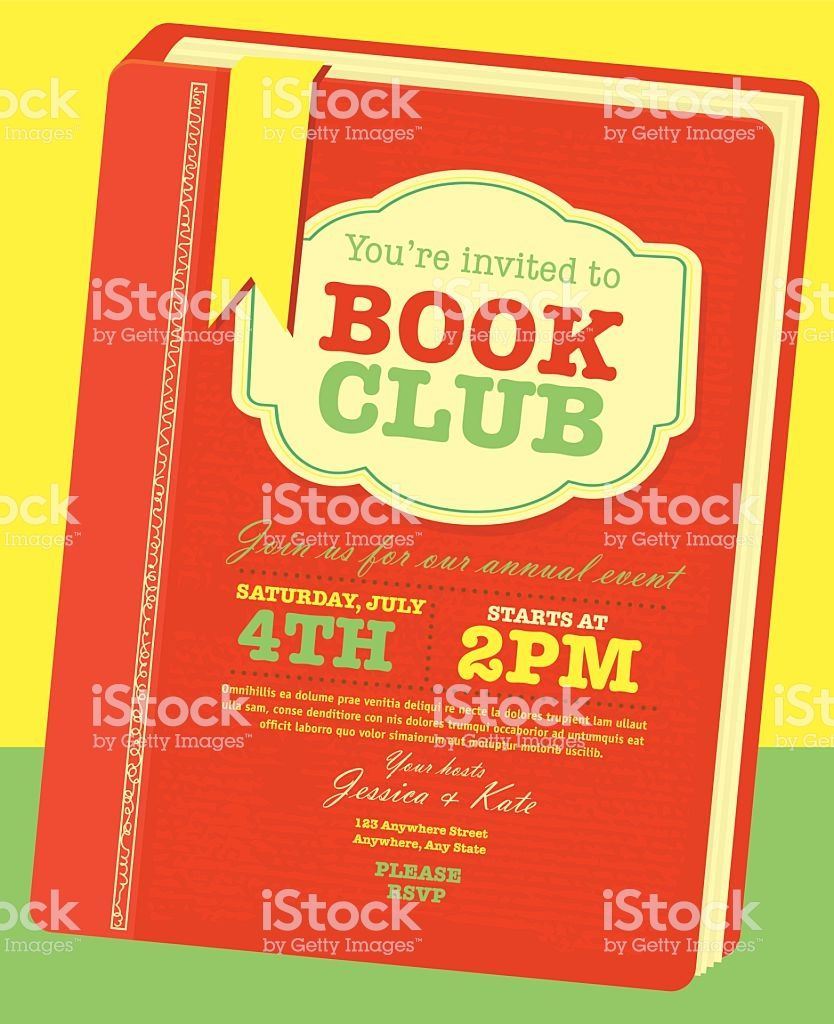 Book Club Event Invitation Design Template Includes Open Book And in dimensions 834 X 1024