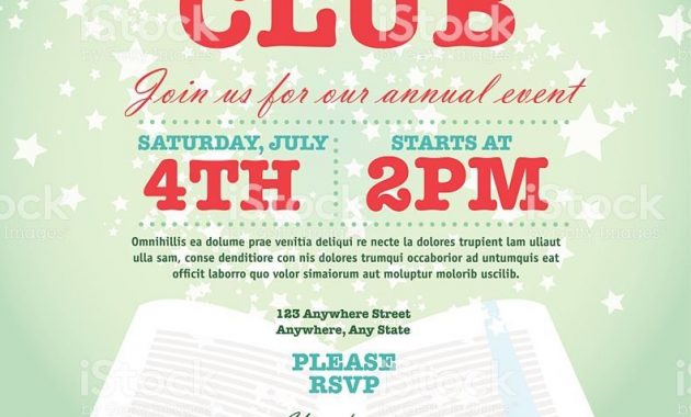 Book Club Event Invitation Design Template Includes Open Book And throughout sizing 791 X 1024