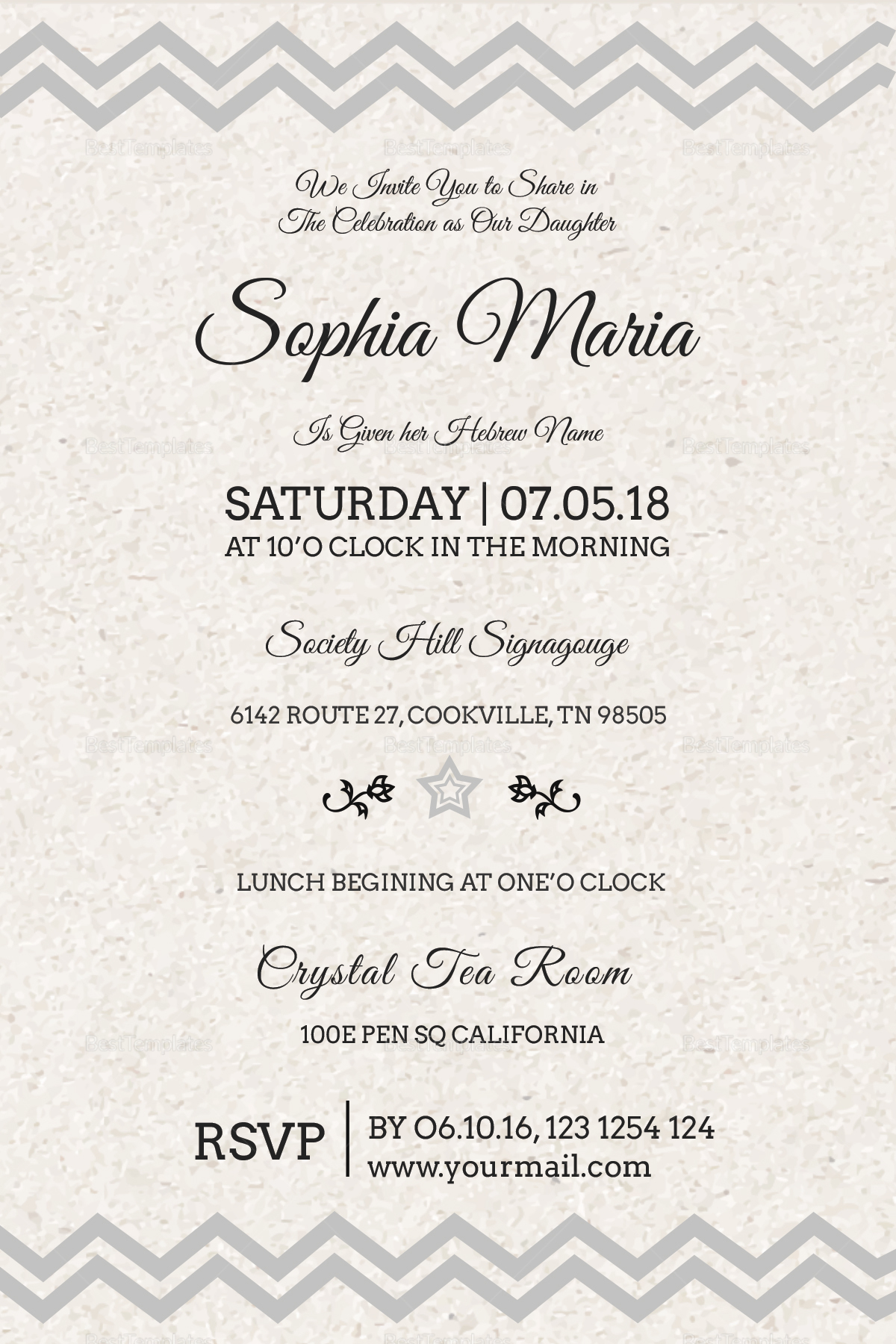 Born Naming Ceremony Invitation Design Template In Psd Word Publisher regarding dimensions 1200 X 1800