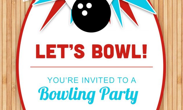 Bowling Party Free Printable Birthday Invitation Template for sizing 1080 X 1560