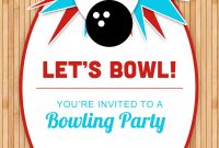 Bowling Party Free Printable Birthday Invitation Template with regard to proportions 1080 X 1560