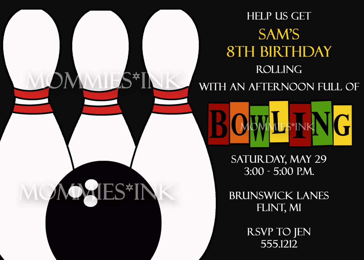 Bowling Party Invitations Templates Free Making The Web pertaining to size 1500 X 1071