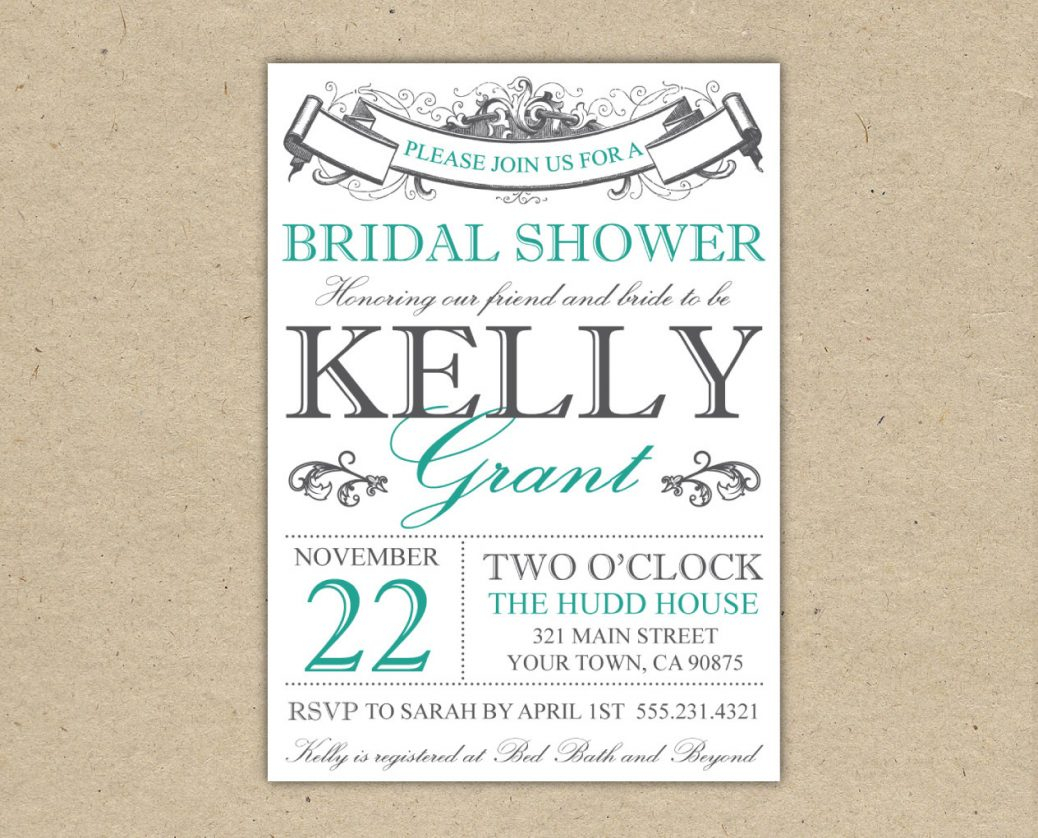 Bridal Shower Diy Invitations Rustic Tea Party Kits Usfreediving within sizing 1038 X 838