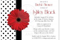 Bridal Shower Invitation Red Gerbera Daisy Polka Dot The Perfect within size 2175 X 2175