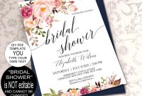 Bridal Shower Invitation Template Bridal Shower Invite Etsy intended for proportions 1000 X 939