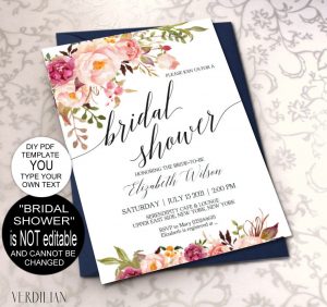 Bridal Shower Invitation Template Bridal Shower Invite Etsy intended for proportions 1000 X 939