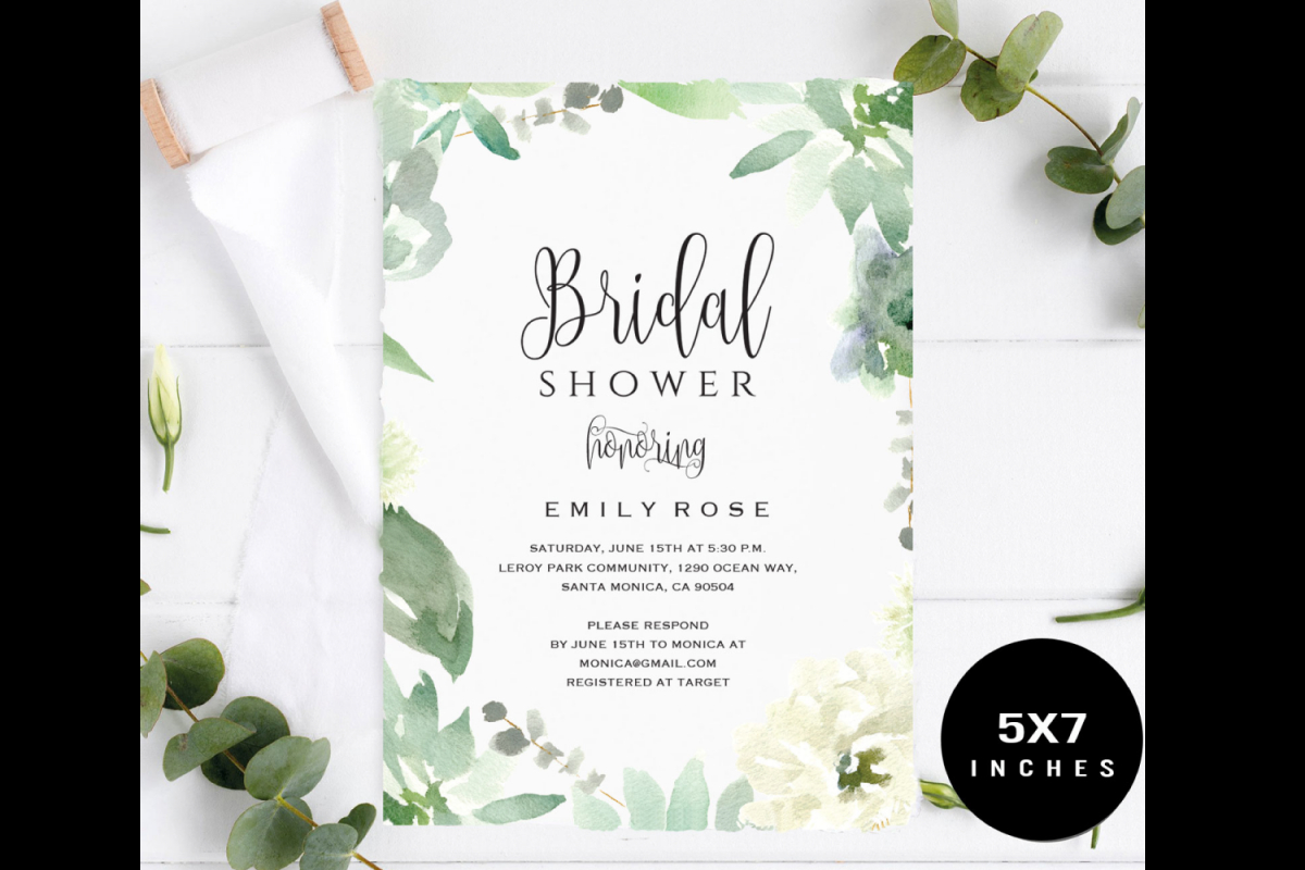 Bridal Shower Invitation Template intended for measurements 1200 X 800