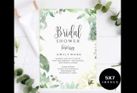 Bridal Shower Invitation Template intended for size 1200 X 800