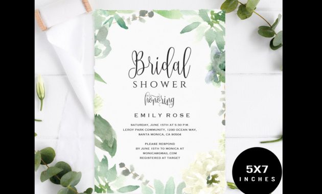 Bridal Shower Invitation Template intended for size 1200 X 800