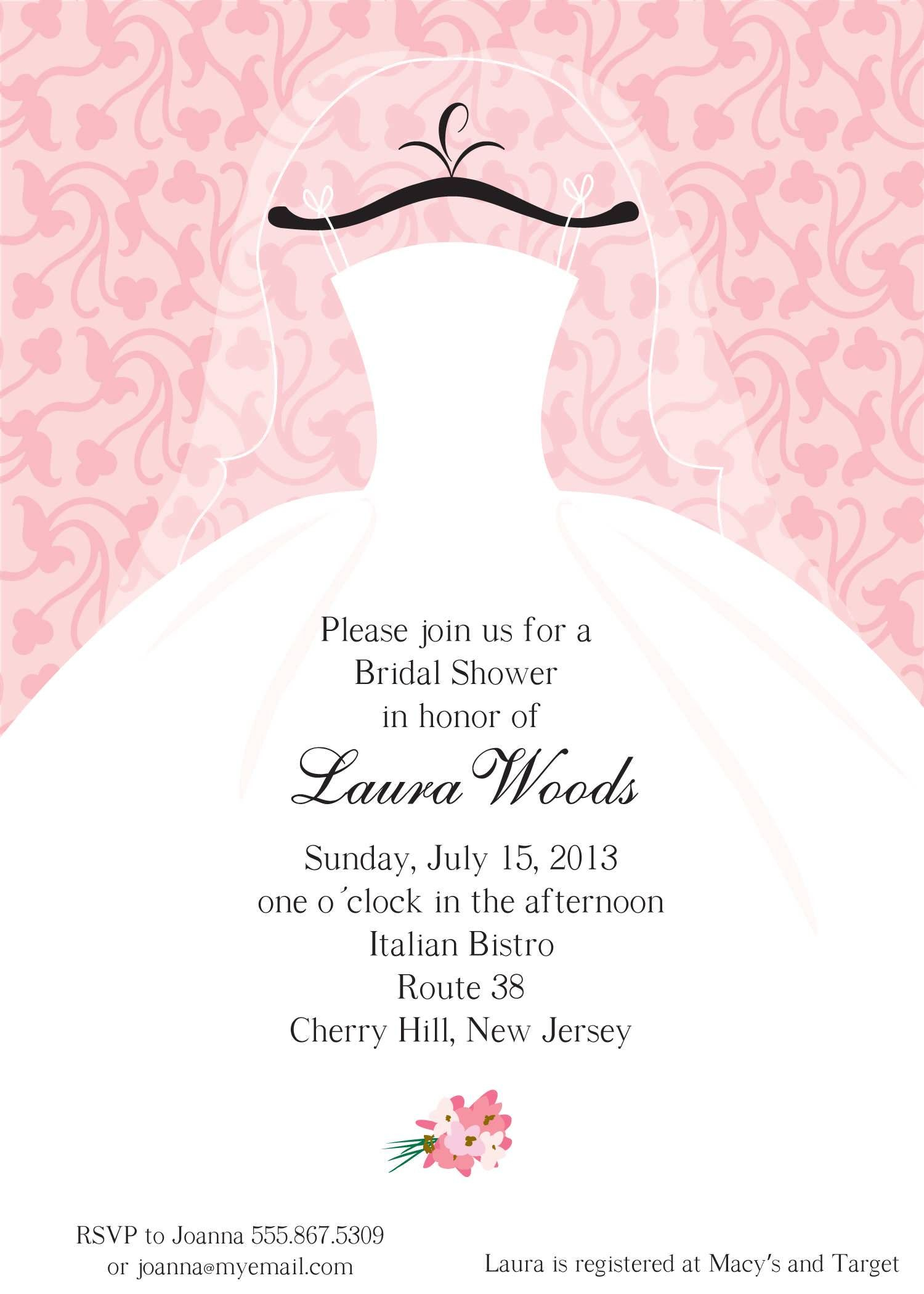 Bridal Shower Invitation Template Microsoft Word Wedding Ideas inside measurements 1500 X 2100