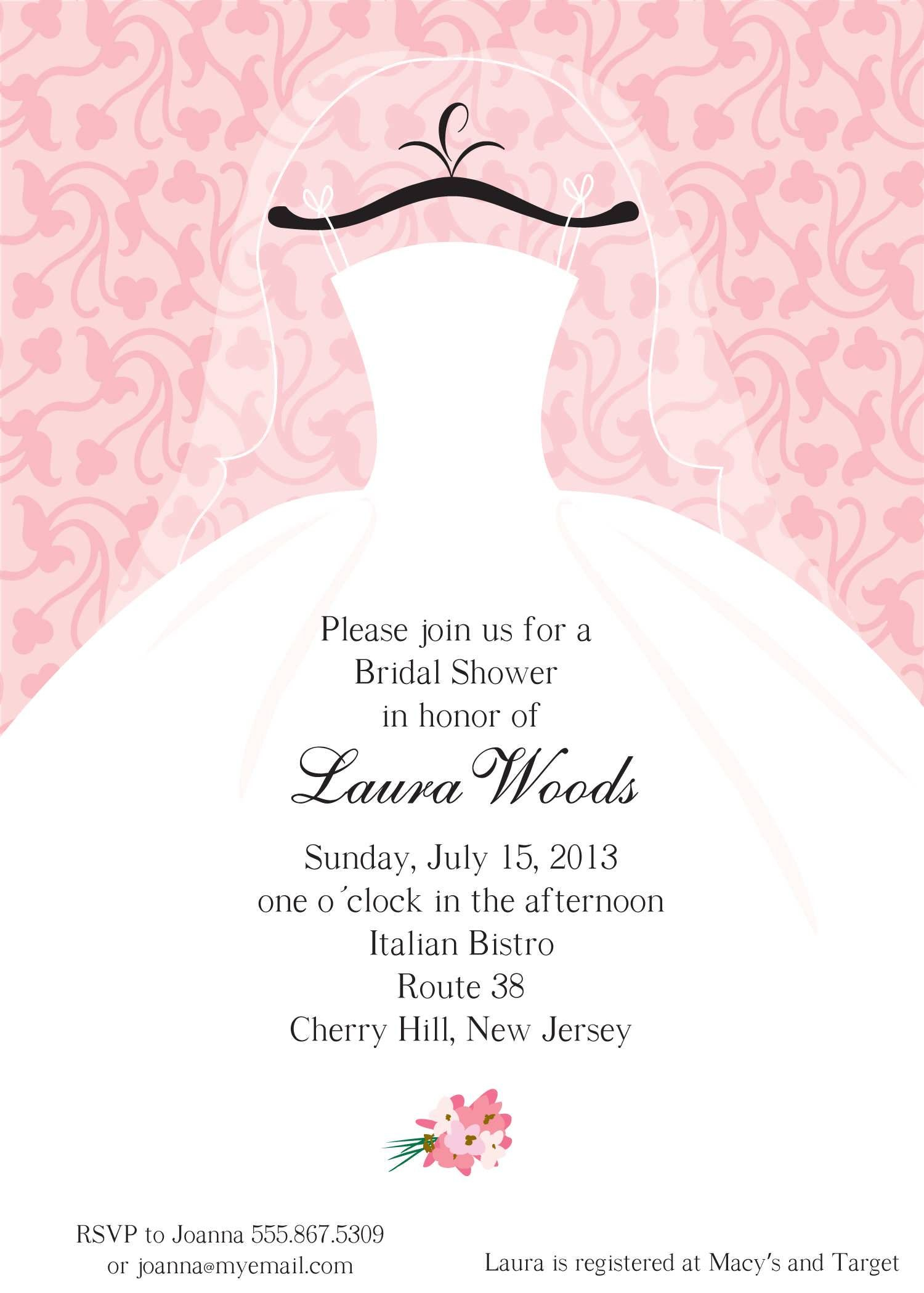 Bridal Shower Invitation Template Microsoft Word Wedding Ideas intended for sizing 1500 X 2100