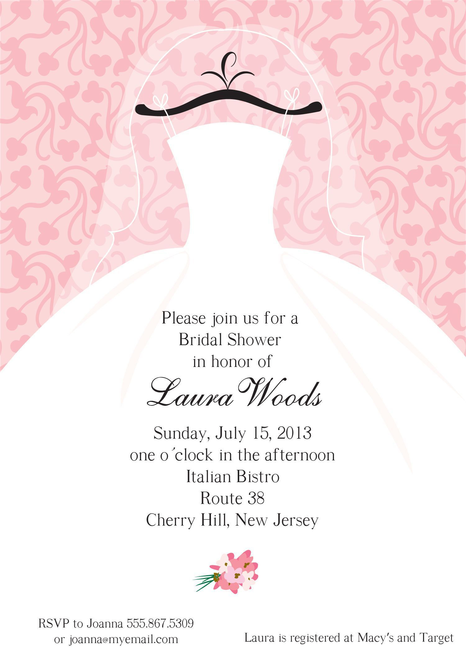 Bridal Shower Invitations Wording Wedding Invitations In 2019 for measurements 1500 X 2100