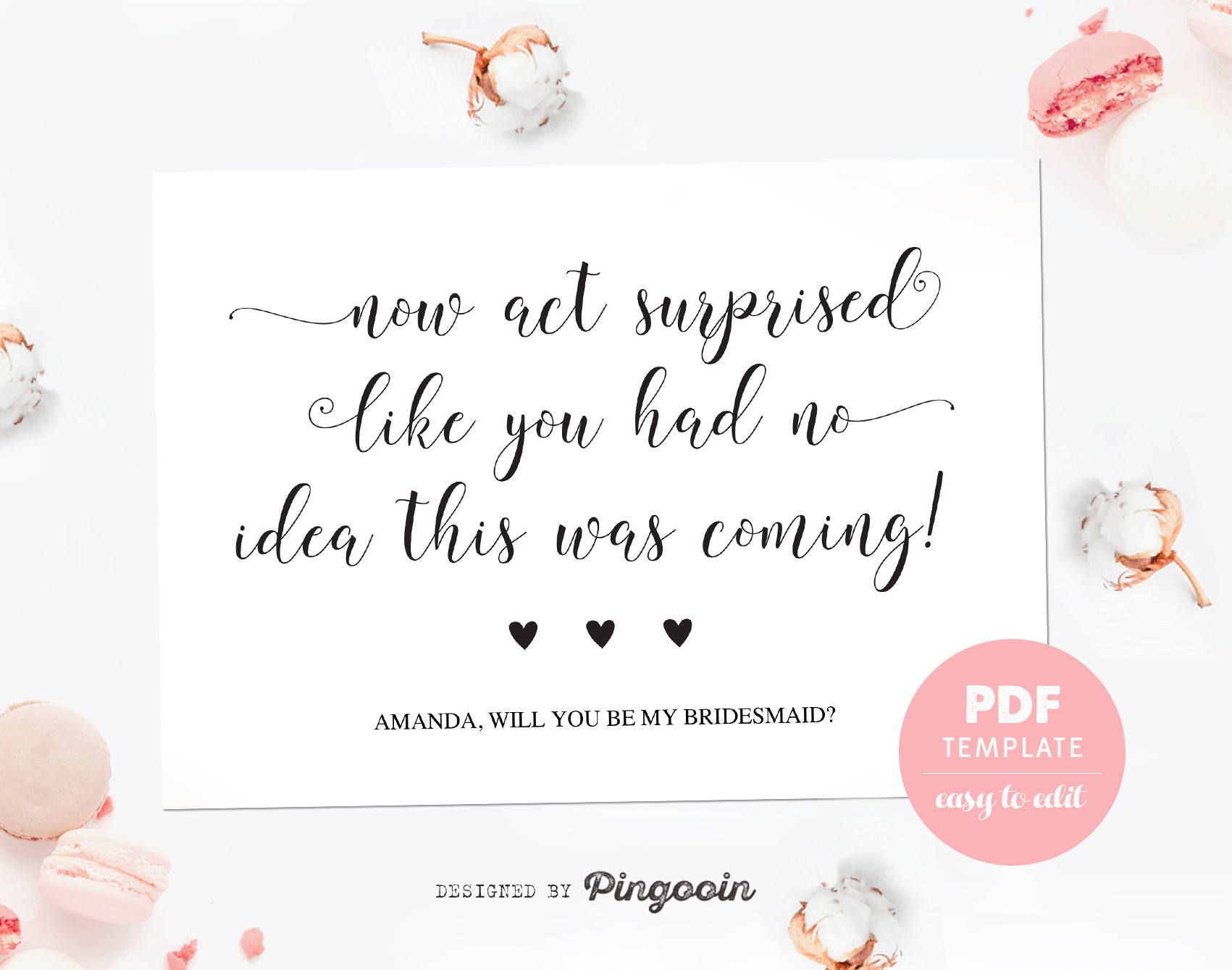 Bridesmaid Proposal Card Funny Bridesmaid Template Card Made Of pertaining to measurements 1701 X 1339