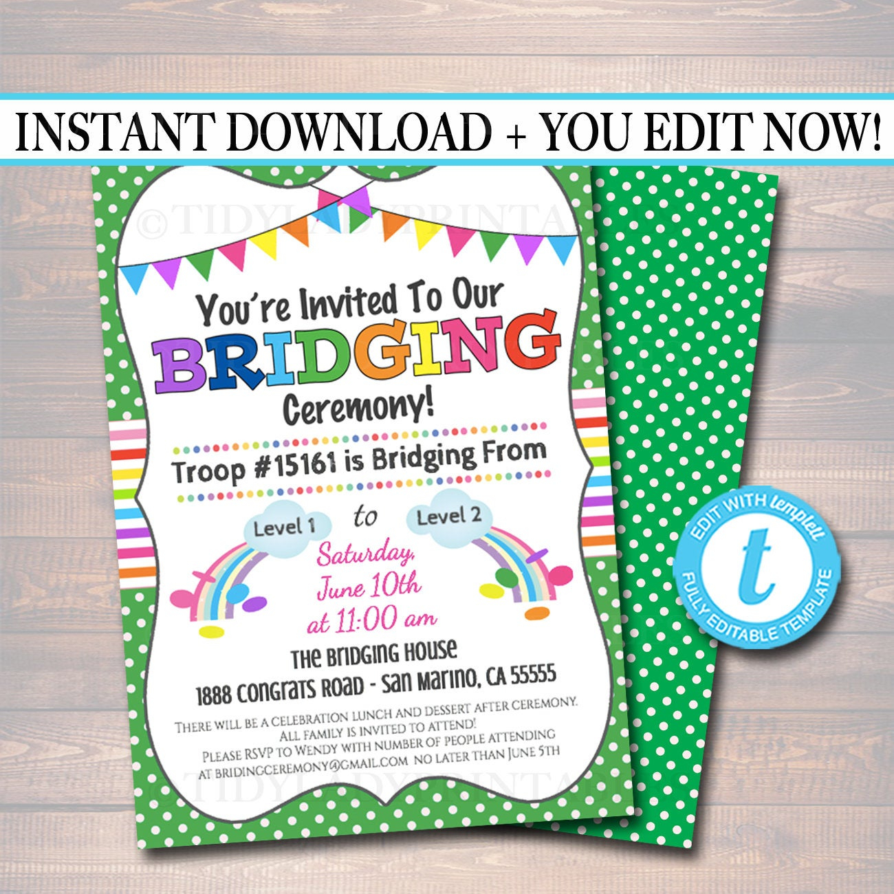 Bridging Invitation Instant Editable Template Bridging From Etsy in measurements 1300 X 1300
