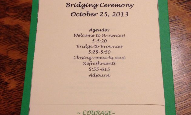 Brownie Bridging Ceremony Stacked Program Each Page With Girl Scout in measurements 1536 X 2048