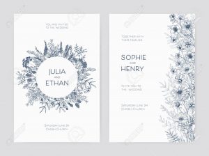 Bundle Of Elegant Wedding Party Invitation Templates Decorated regarding sizing 1300 X 971