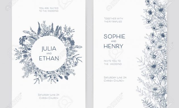 Bundle Of Elegant Wedding Party Invitation Templates Decorated regarding sizing 1300 X 971