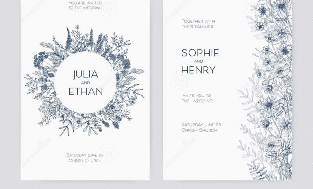 Bundle Of Elegant Wedding Party Invitation Templates Decorated With in size 1300 X 1062