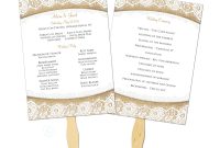 Burlap And Lace Rustic Wedding Program Fan Template Instant throughout proportions 2000 X 2000