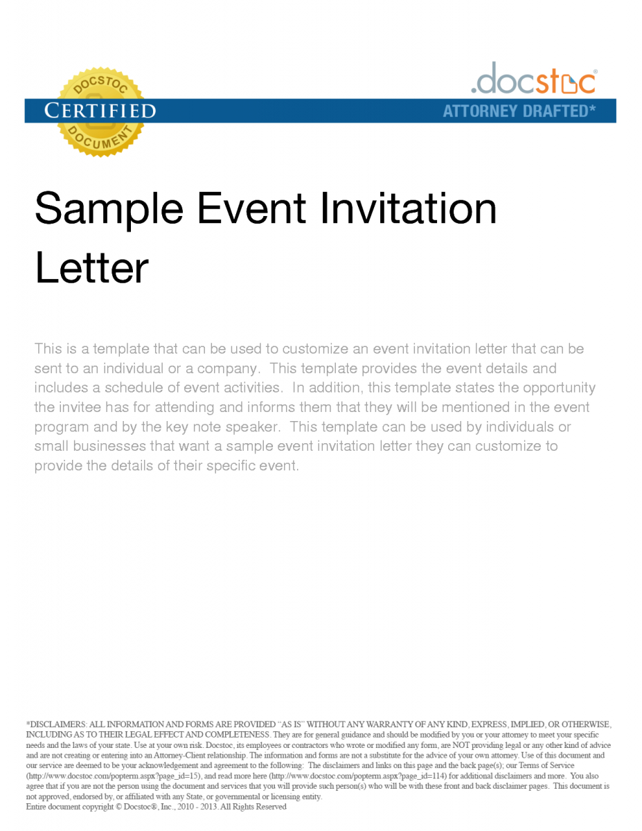 Business Event Invitation Letter Sample Maintenance Contract Invoice inside proportions 927 X 1200
