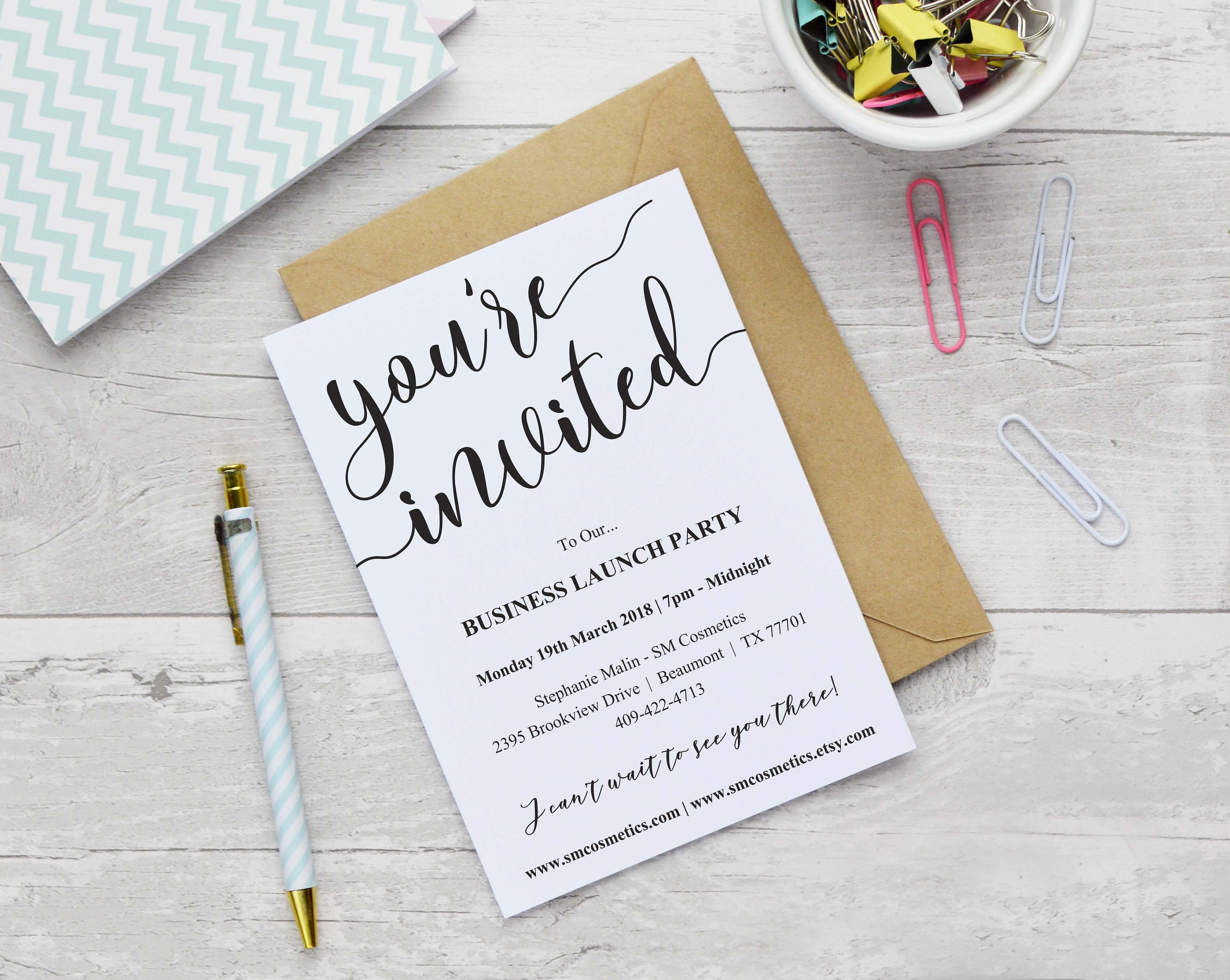 Business Launch Invitation Template Instant Download Etsy inside measurements 3000 X 2391