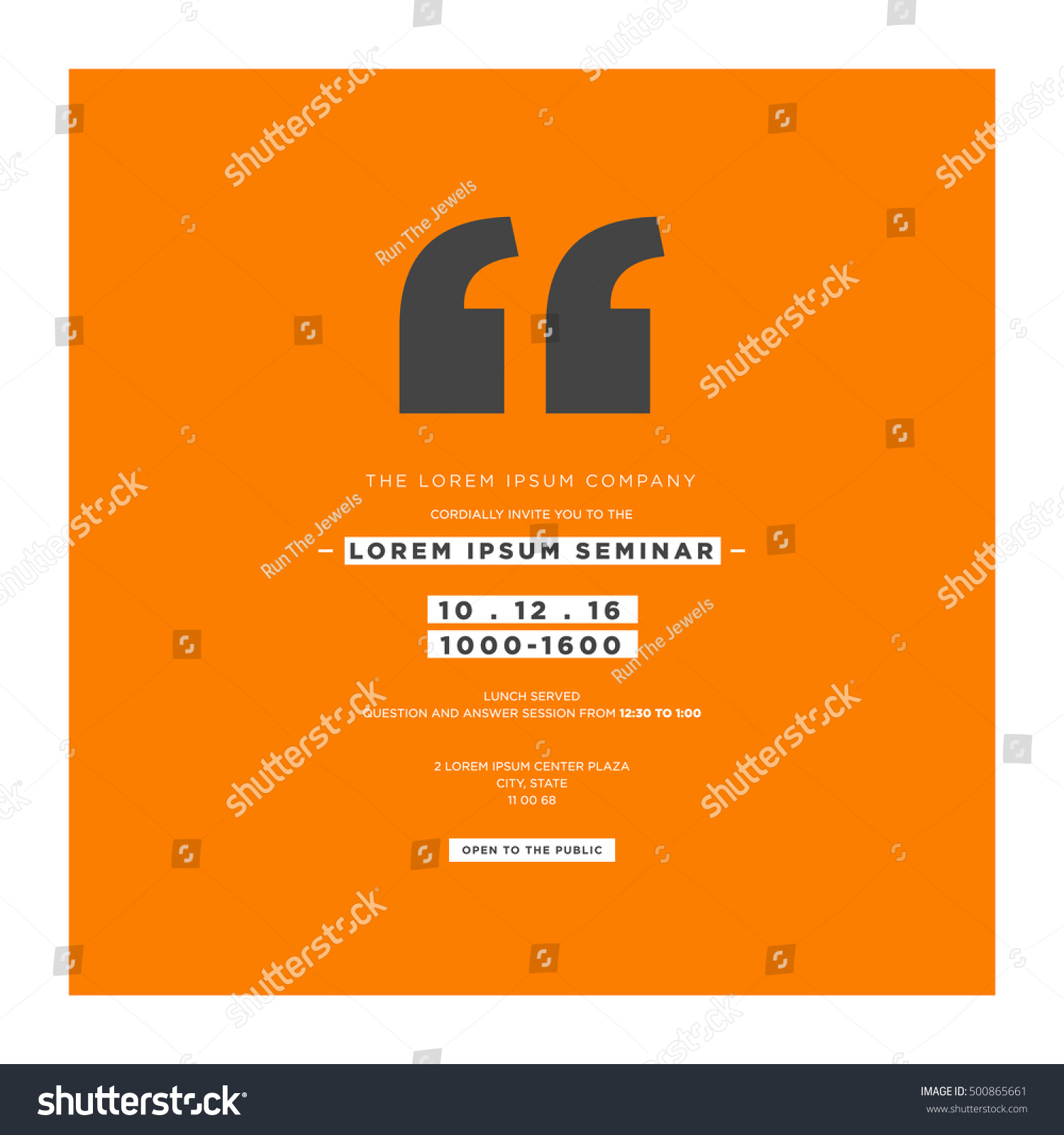 Business Seminar Invitation Design Template With Stock Vector inside dimensions 1500 X 1600