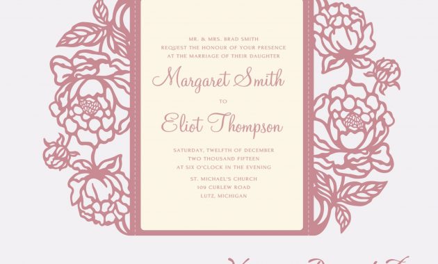 Butterfly Wedding Invitations Templates Valid Peonies Cut Wedding pertaining to size 2446 X 2072