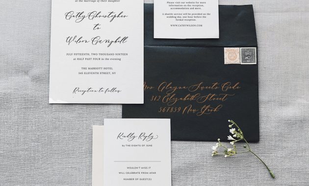 Calligraphy Wedding Invitation Template Elegant Wedding Etsy with dimensions 1956 X 1939